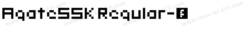 AgateSSK Regular字体转换